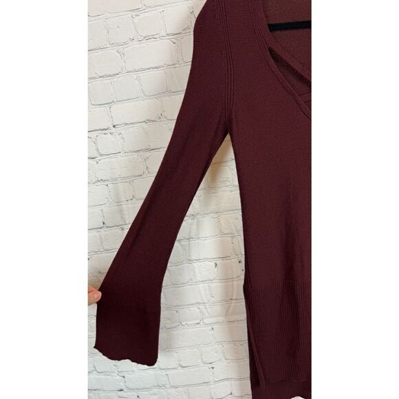 FREE PEOPLE brown rayon blend tunic style sweater pullover size S - Picture 6 of 8